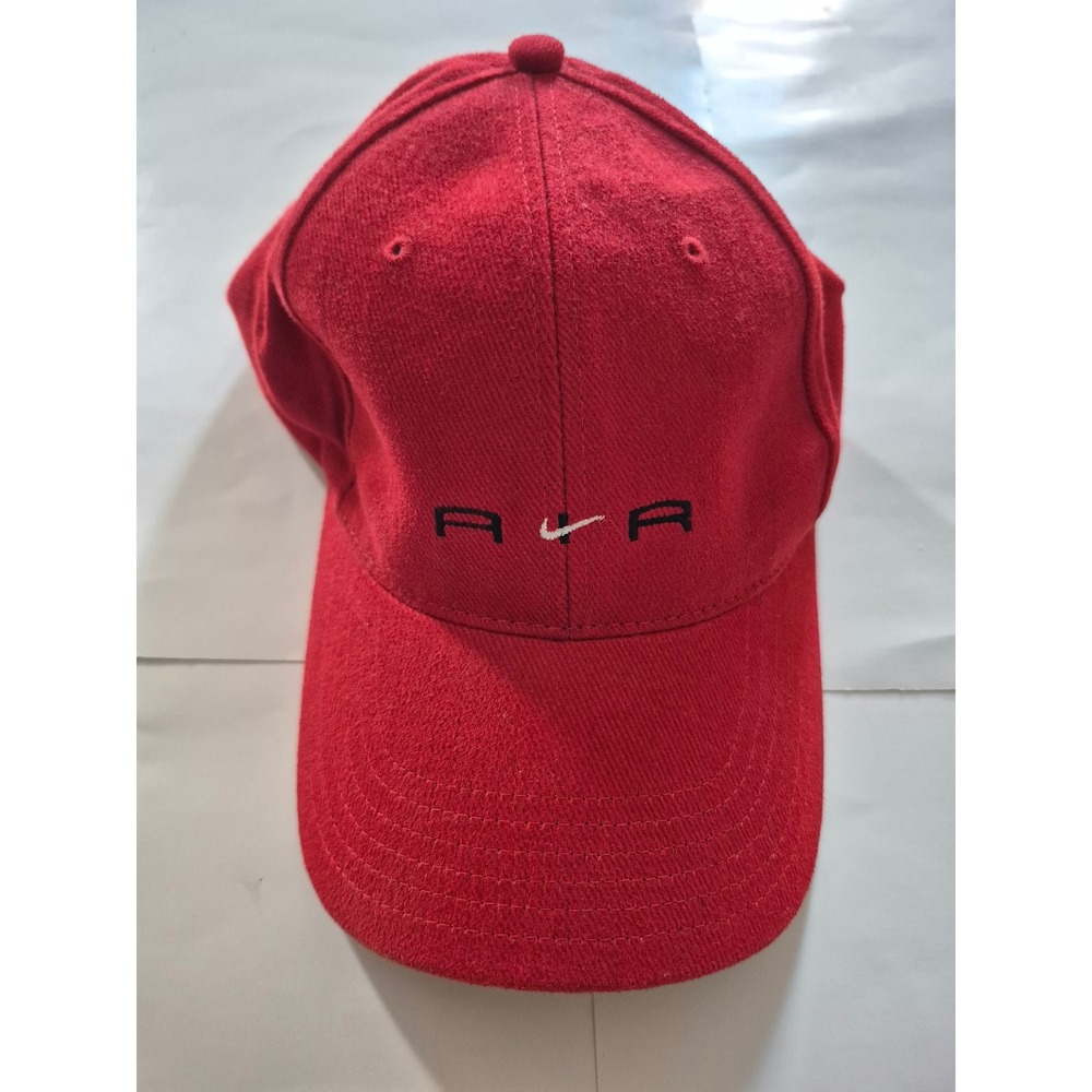 Nike Air Hat Red Adjustable Strapback Baseball Cap Embroidered Logo One Size